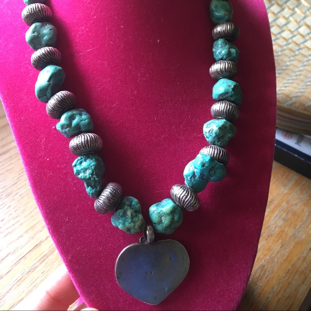 Turquoise with heart and ball elements. Vintage. - Picture 3 of 4